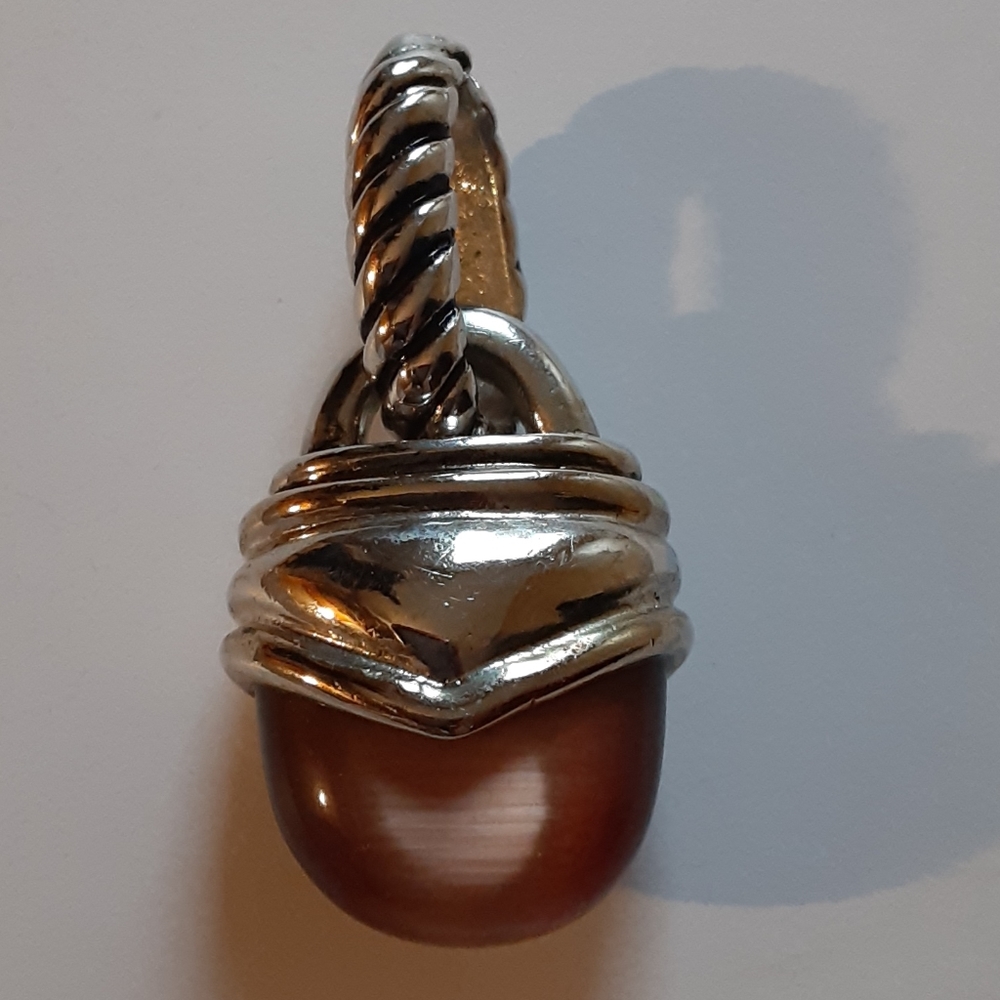 Silver Ròpe Cable PENDANT with Tigers Eye